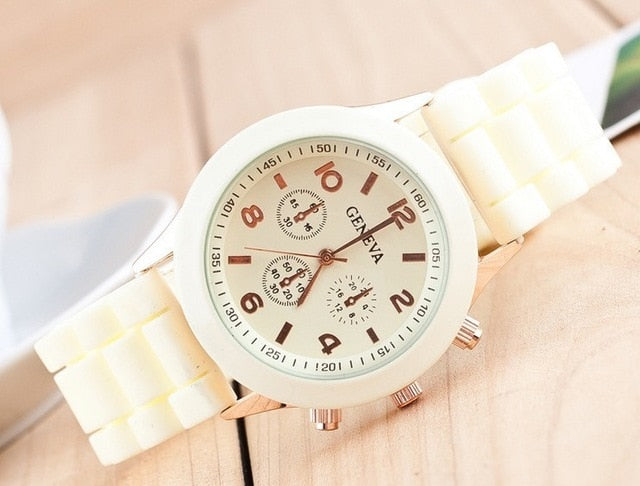 Luxury White Ceramic Water Resistant Classic Watch Women